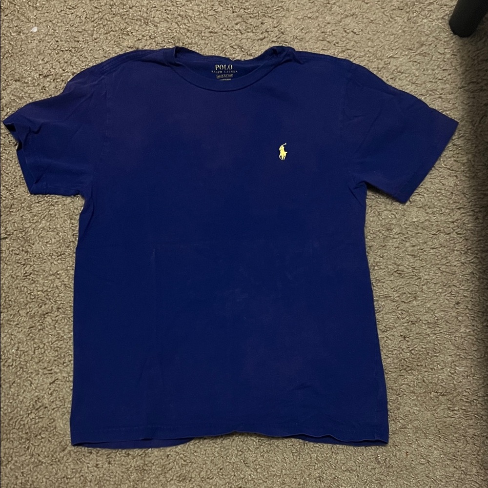 Polo by Ralph Lauren Royal Blue Tee with Gold Accents